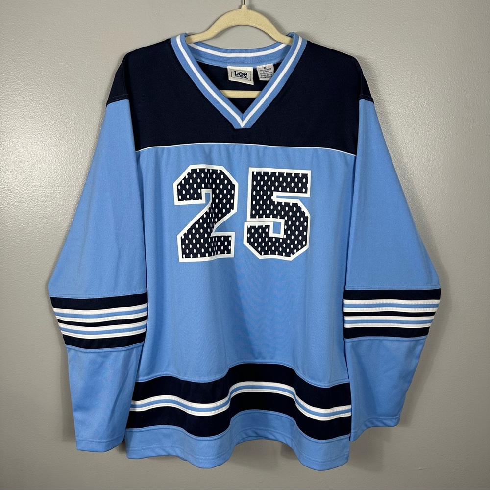Lee Sport Vintage Blue Hockey Jersey #25 Men’s Size XL